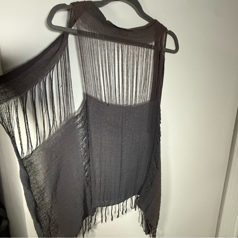 Caravana Tulum Plum Open Knit Gauze Boho Festival Desert Coachella Cardigan OS - Picture 8 of 11